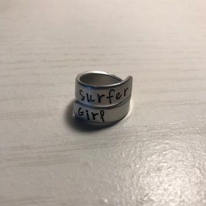 Ring with the phrase “surfer girl” on it!